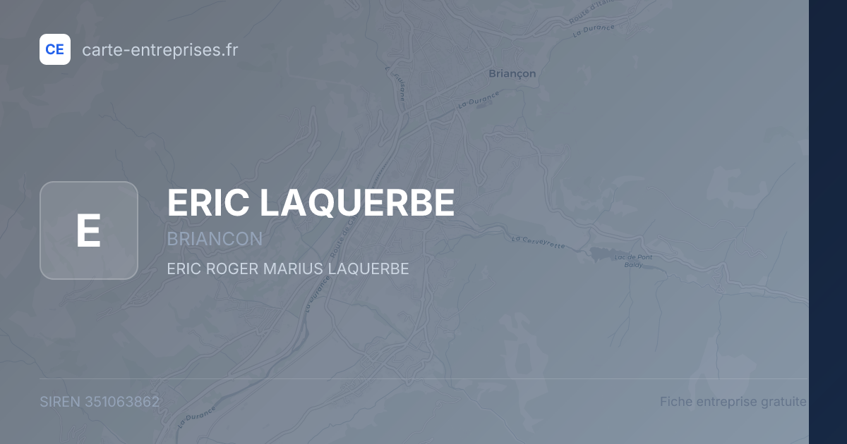 ERIC LAQUERBE — 351063862 — fiche entreprise