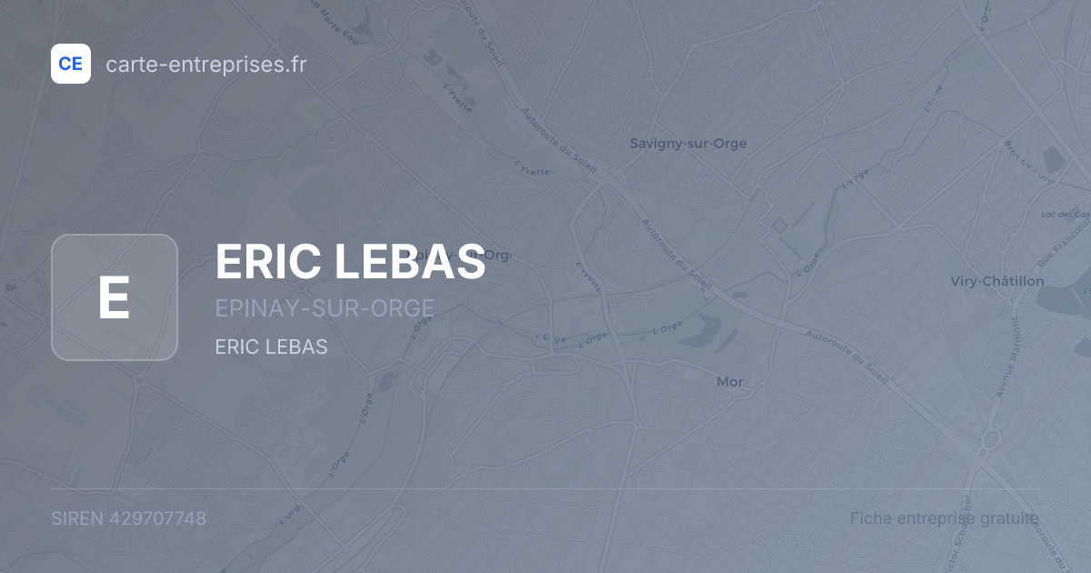 ERIC LEBAS — 429707748 — fiche entreprise