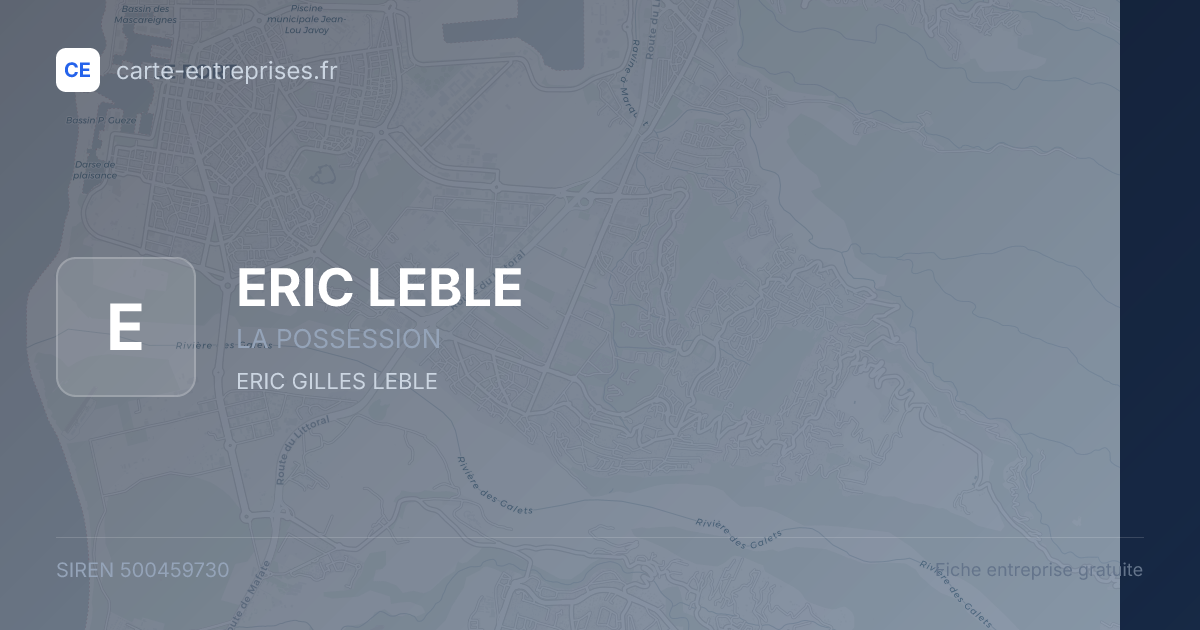ERIC LEBLE — 500459730 — fiche entreprise