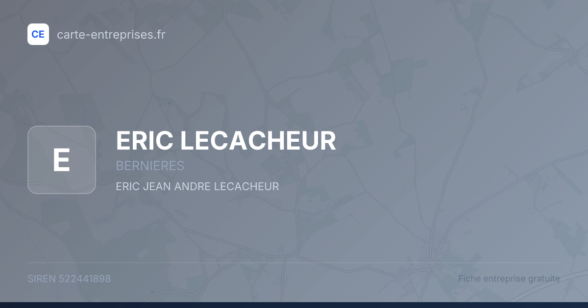 ERIC LECACHEUR — 522441898 — fiche entreprise