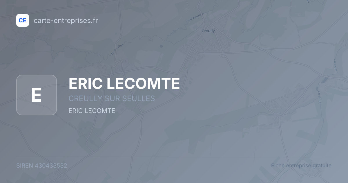 ERIC LECOMTE — 430433532 — fiche entreprise