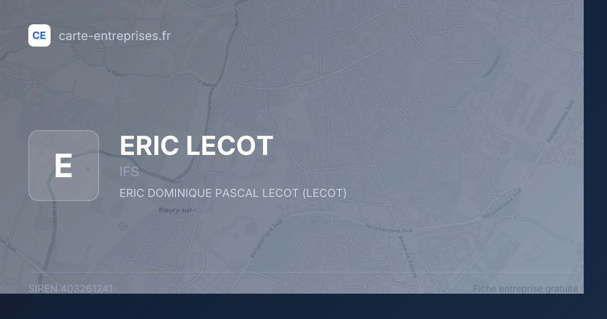 ERIC LECOT — 403261241 — fiche entreprise