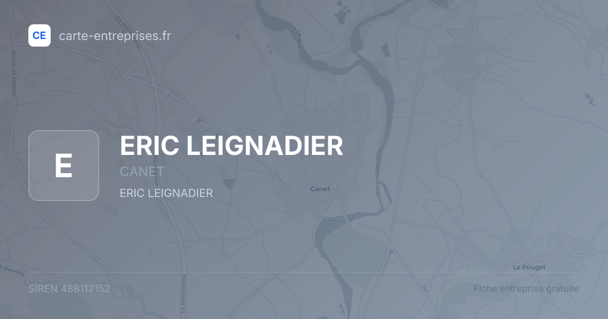 ERIC LEIGNADIER — 488112152 — fiche entreprise