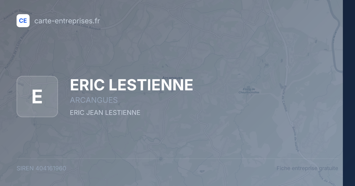 ERIC LESTIENNE — 404161960 — fiche entreprise