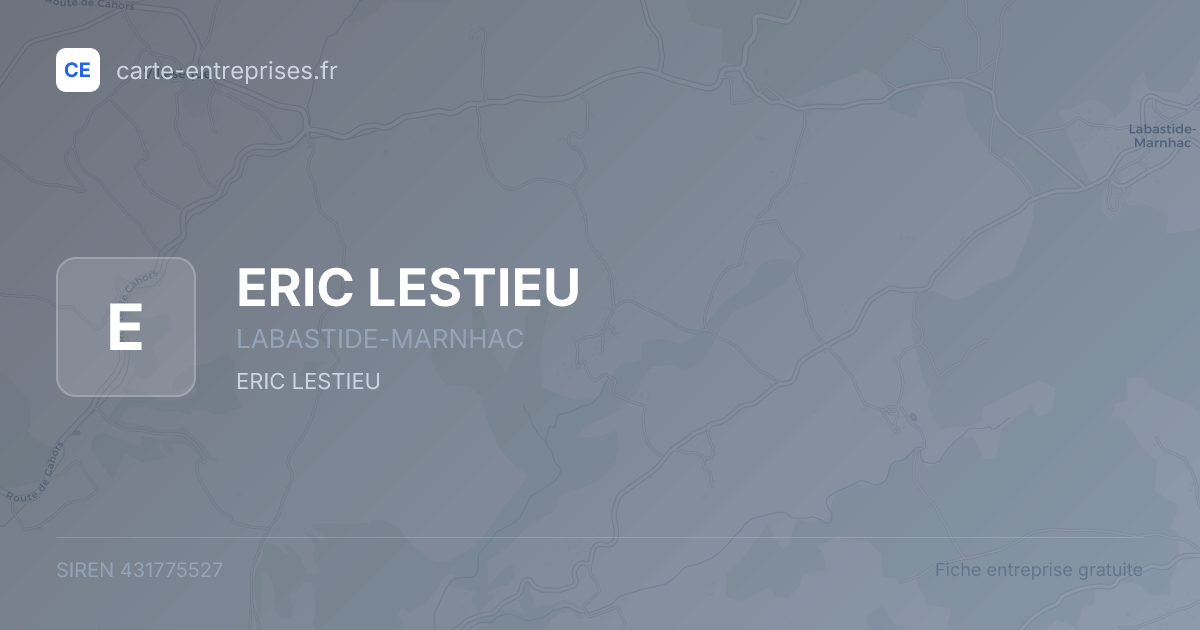 ERIC LESTIEU — 431775527 — fiche entreprise
