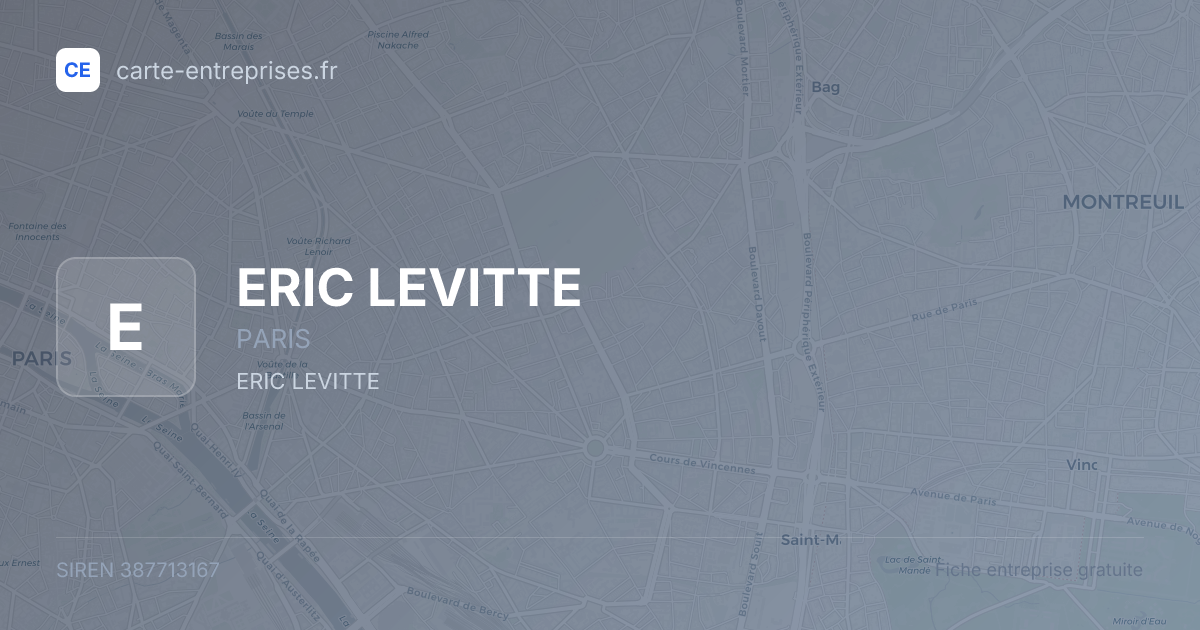 ERIC LEVITTE — 387713167 — fiche entreprise
