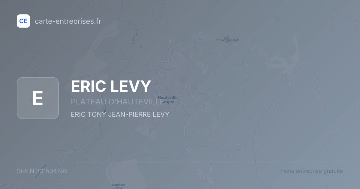 ERIC LEVY — 331504795 — fiche entreprise
