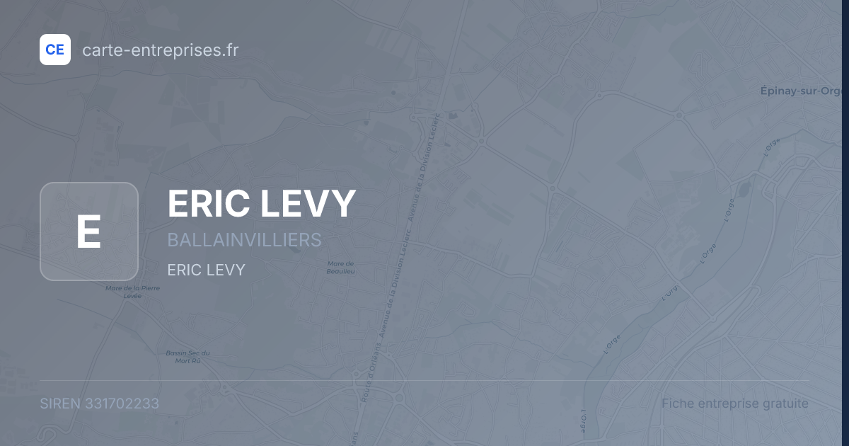 ERIC LEVY — 331702233 — fiche entreprise