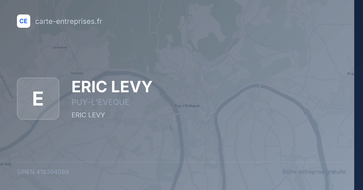 ERIC LEVY — 418364089 — fiche entreprise