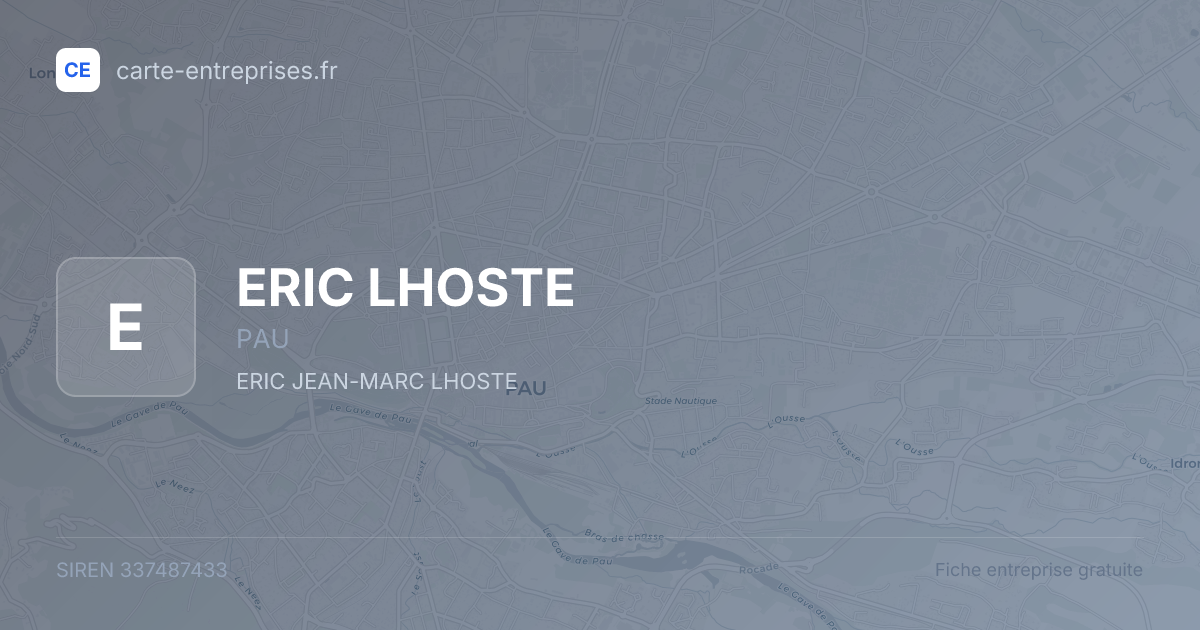 ERIC LHOSTE — 337487433 — fiche entreprise