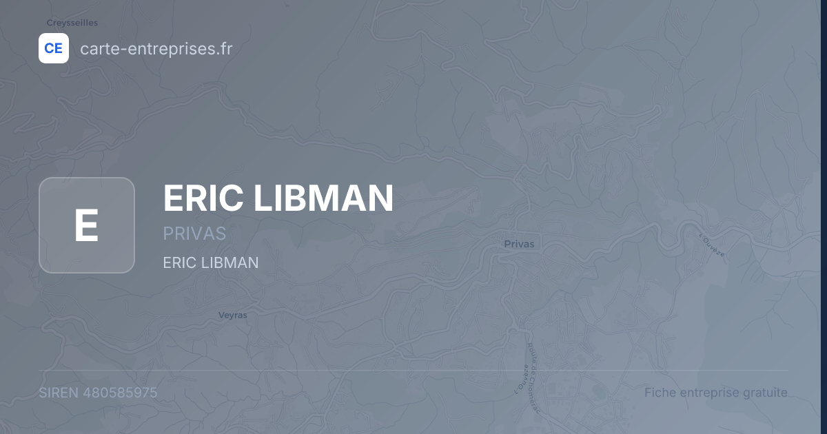 ERIC LIBMAN — 480585975 — fiche entreprise