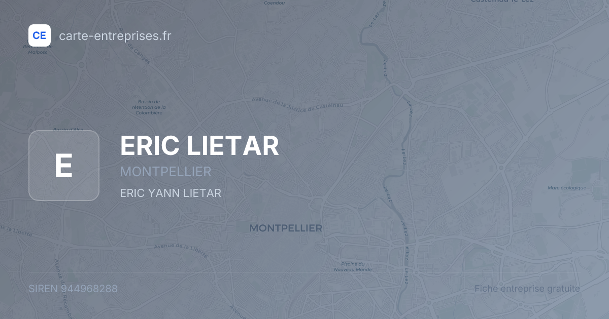 ERIC LIETAR — 944968288 — fiche entreprise