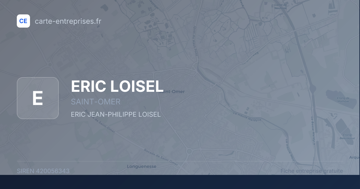 ERIC LOISEL — 420056343 — fiche entreprise