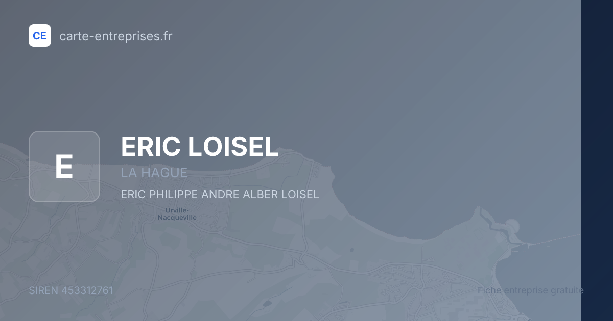 ERIC LOISEL — 453312761 — fiche entreprise