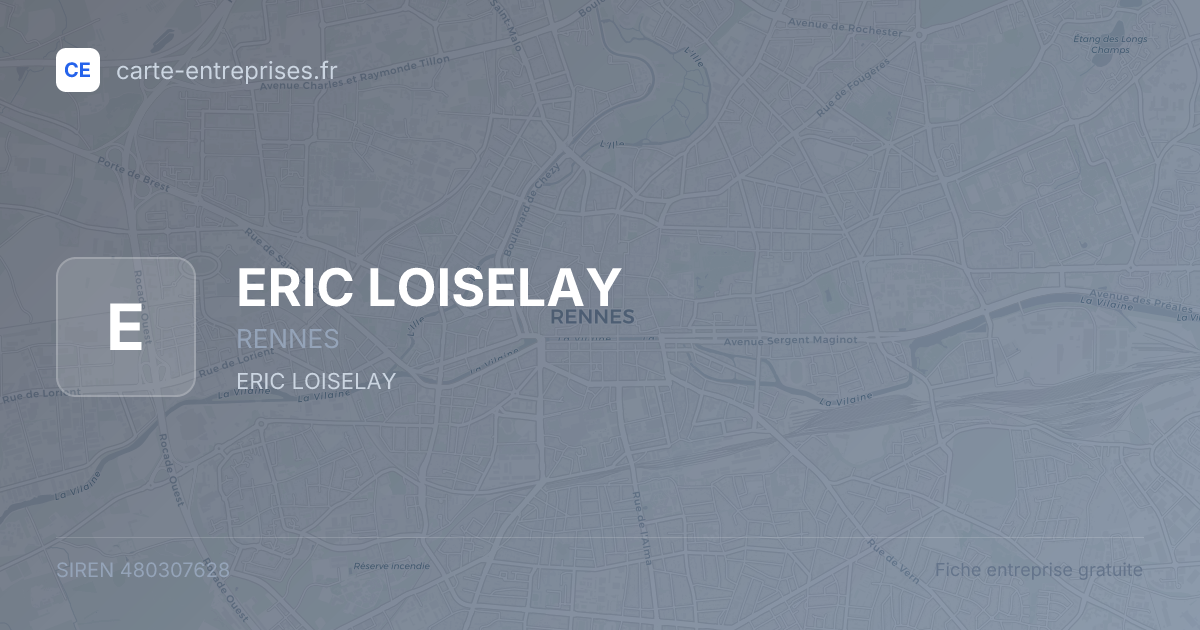 ERIC LOISELAY — 480307628 — fiche entreprise