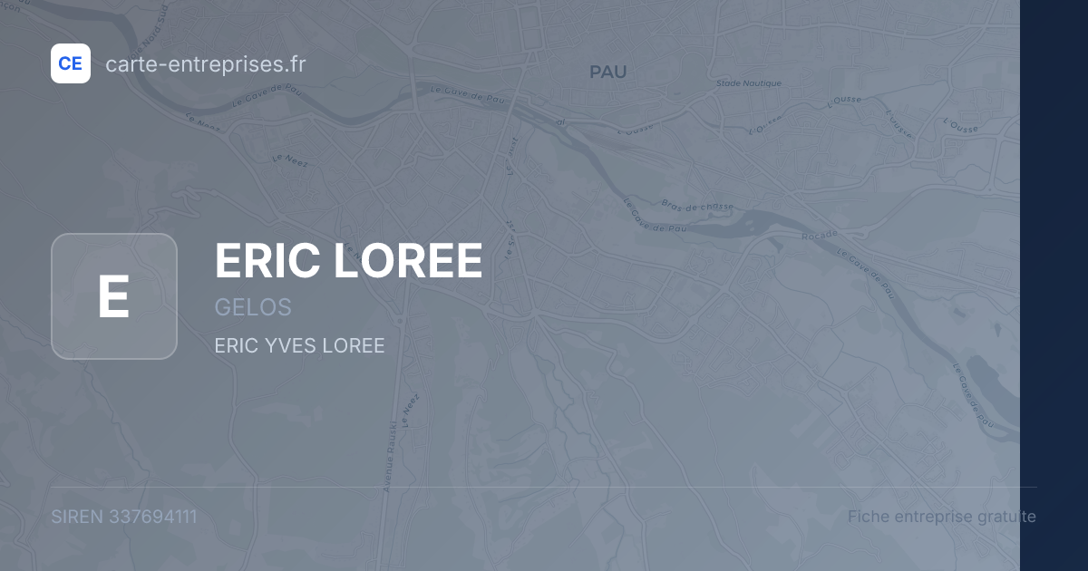 ERIC LOREE — 337694111 — fiche entreprise