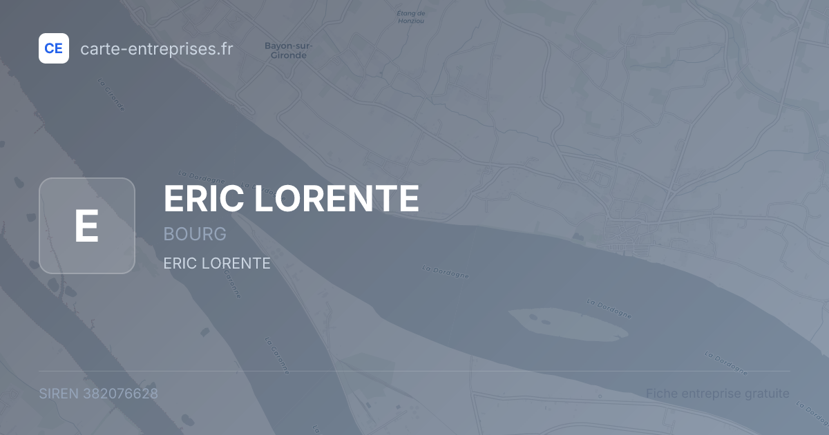 ERIC LORENTE — 382076628 — fiche entreprise