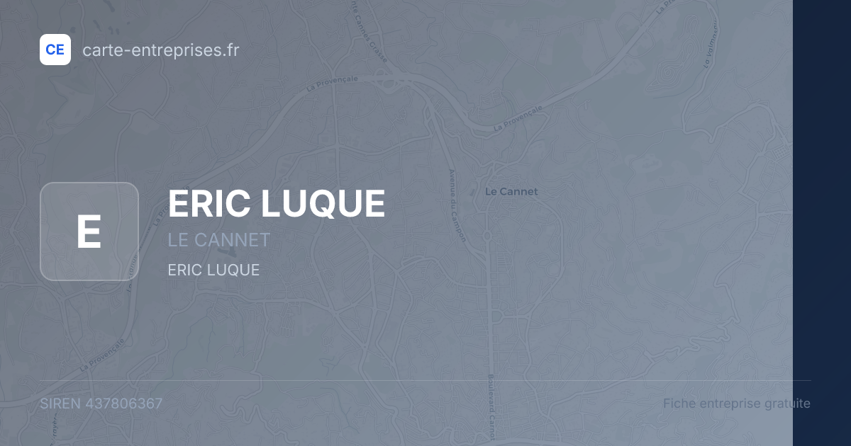 ERIC LUQUE — 437806367 — fiche entreprise