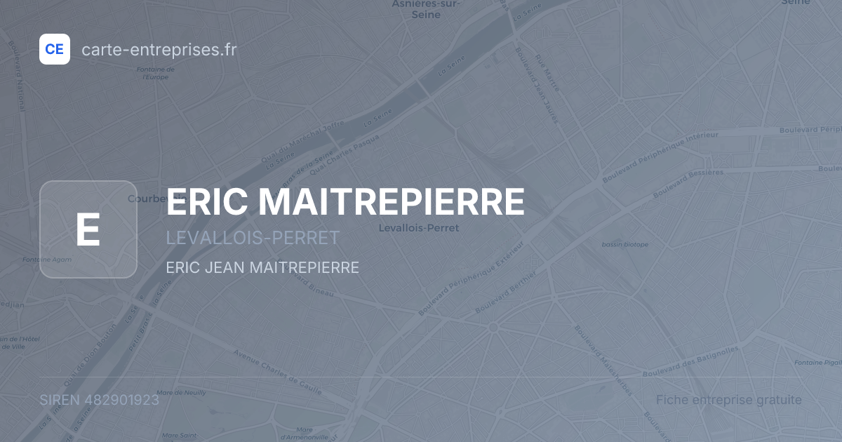 ERIC MAITREPIERRE — 482901923 — fiche entreprise