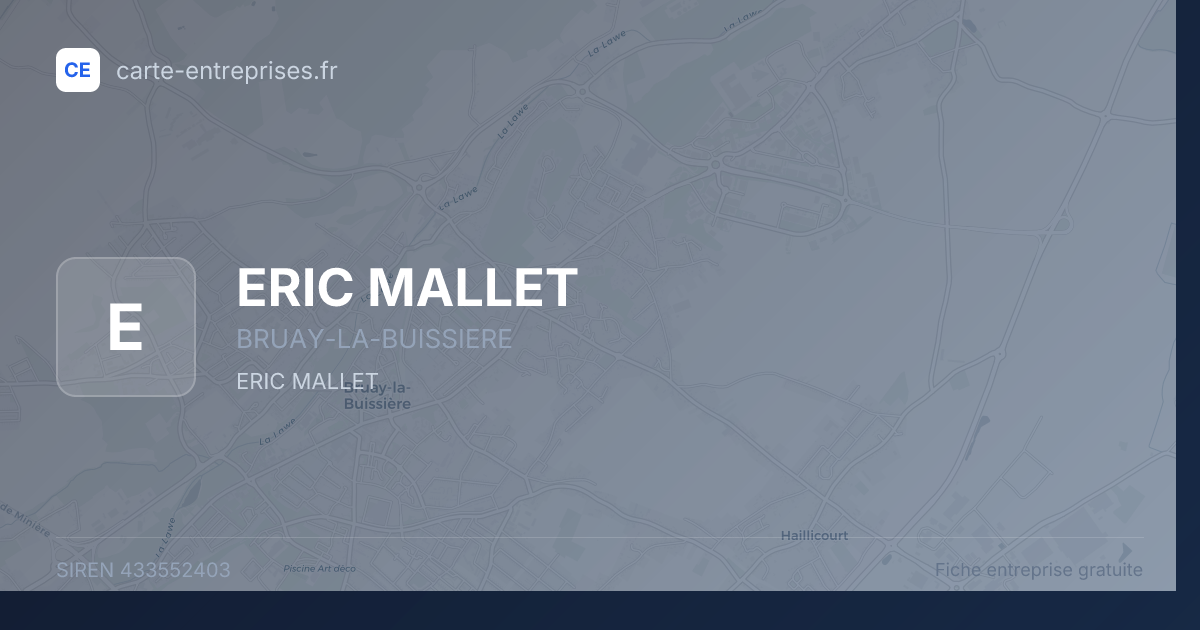 ERIC MALLET — 433552403 — fiche entreprise