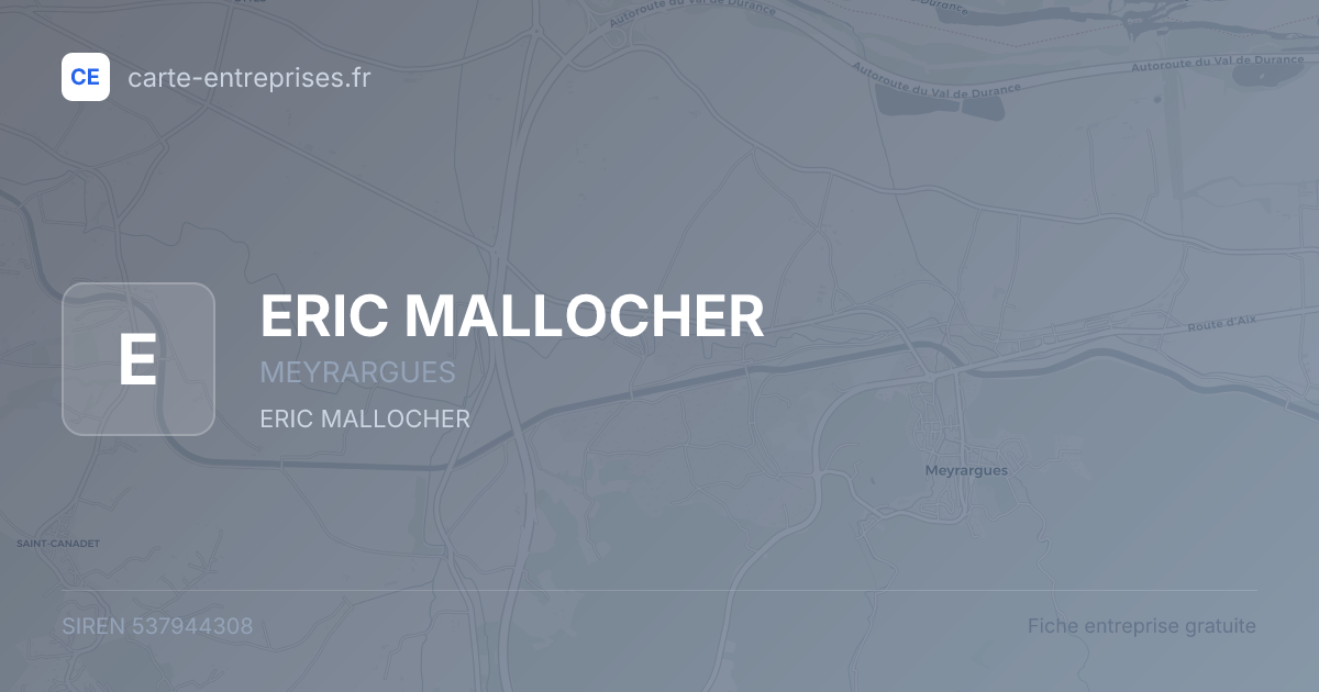 ERIC MALLOCHER — 537944308 — fiche entreprise