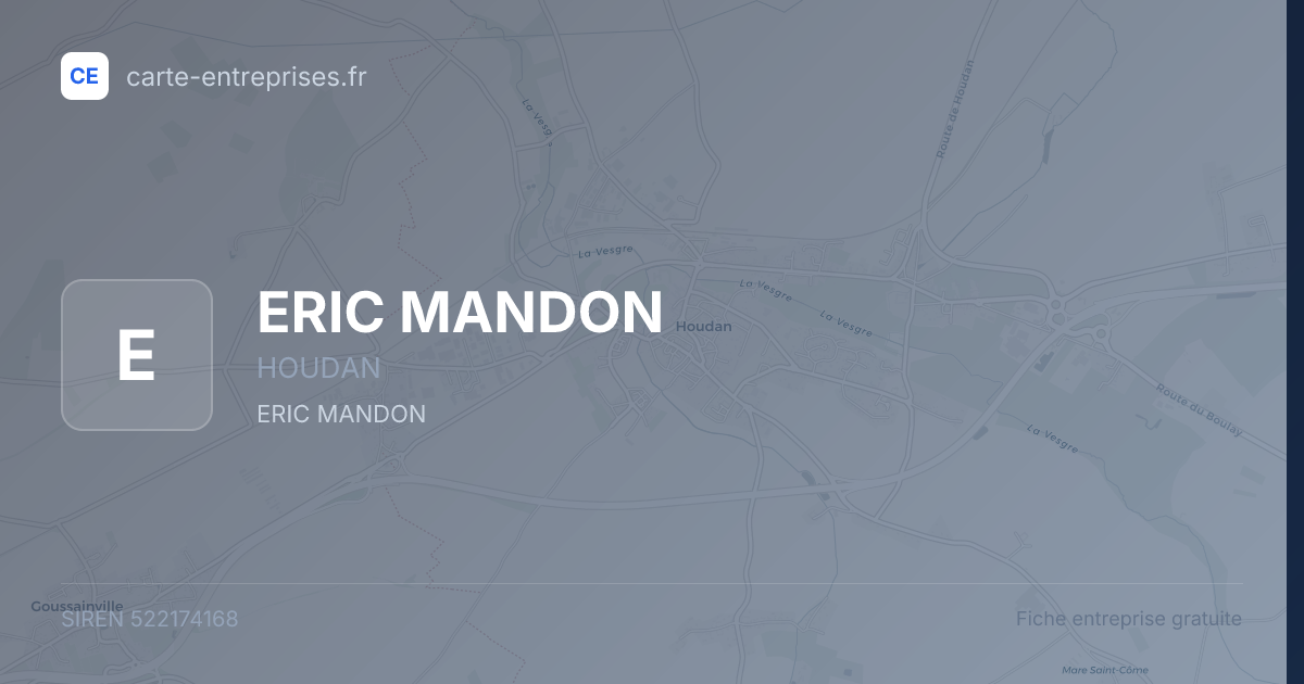 ERIC MANDON — 522174168 — fiche entreprise