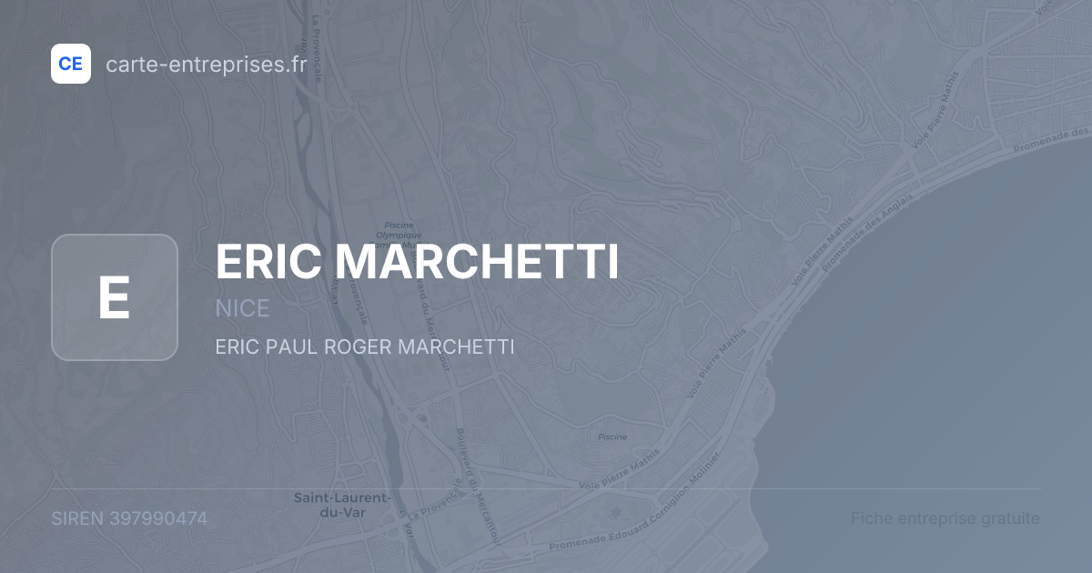 ERIC MARCHETTI — 397990474 — fiche entreprise