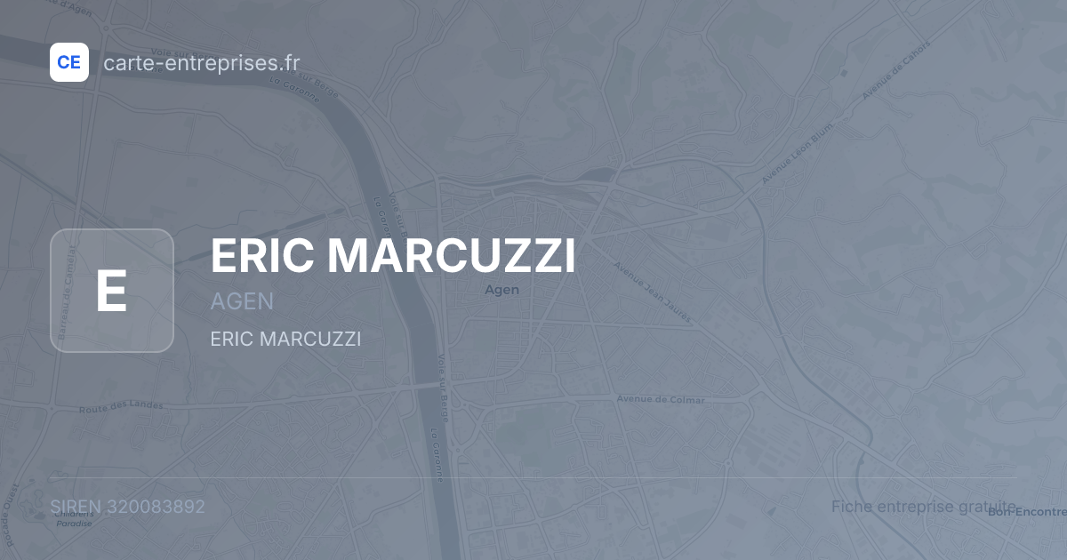 ERIC MARCUZZI — 320083892 — fiche entreprise