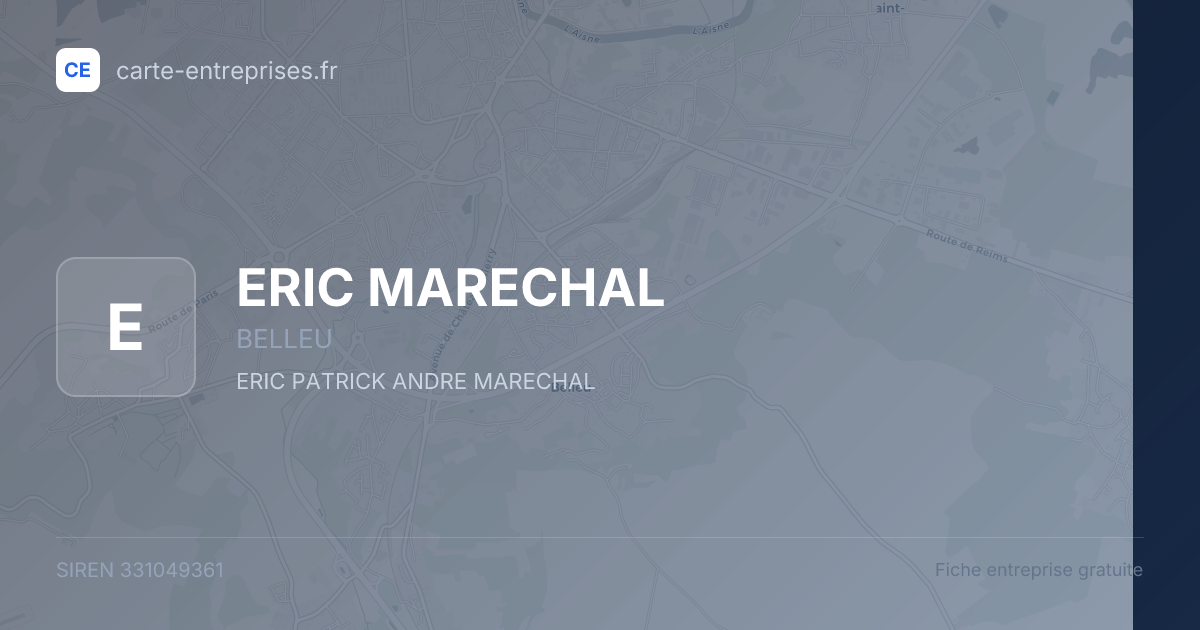 ERIC MARECHAL — 331049361 — fiche entreprise