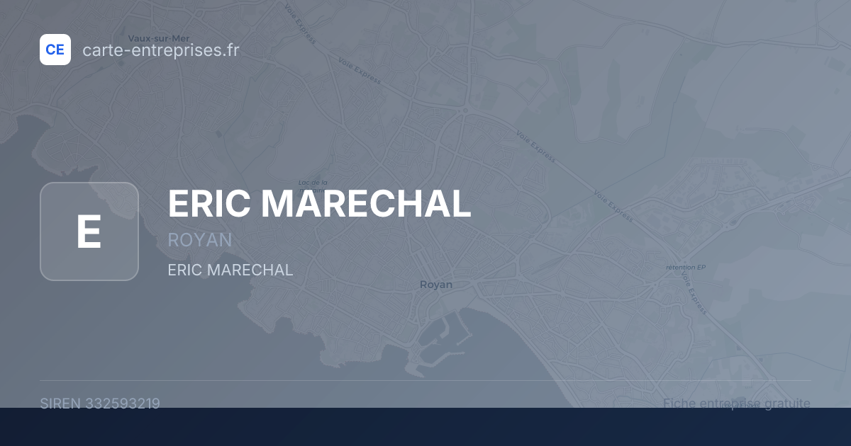 ERIC MARECHAL — 332593219 — fiche entreprise