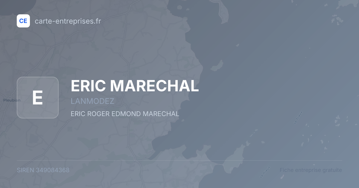 ERIC MARECHAL — 349084368 — fiche entreprise