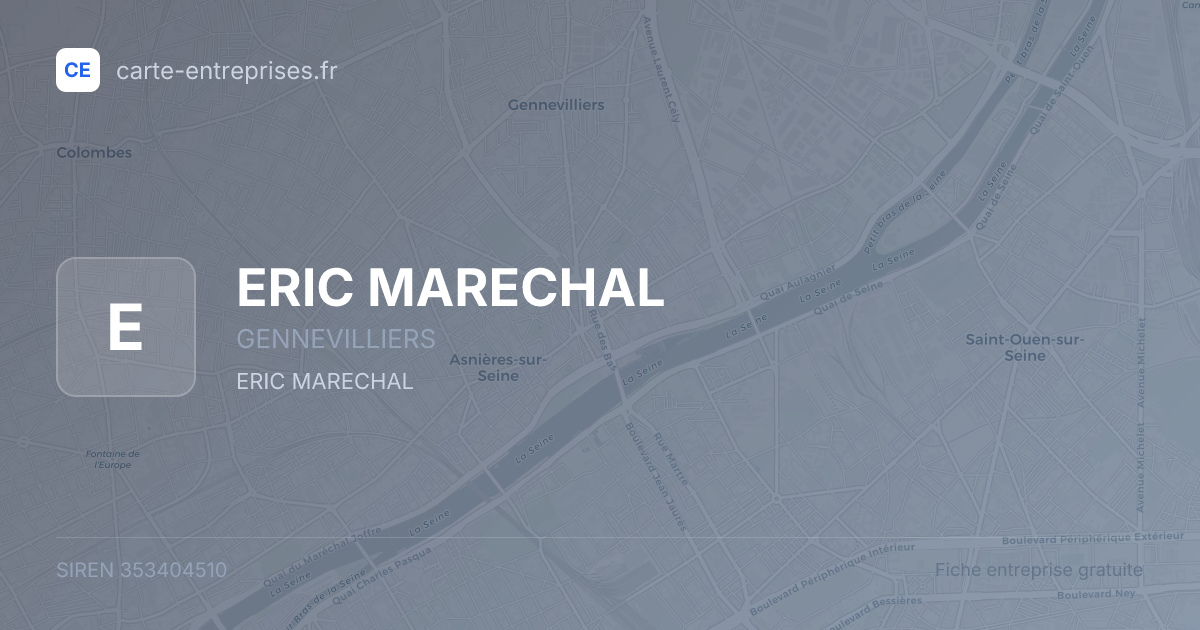 ERIC MARECHAL — 353404510 — fiche entreprise