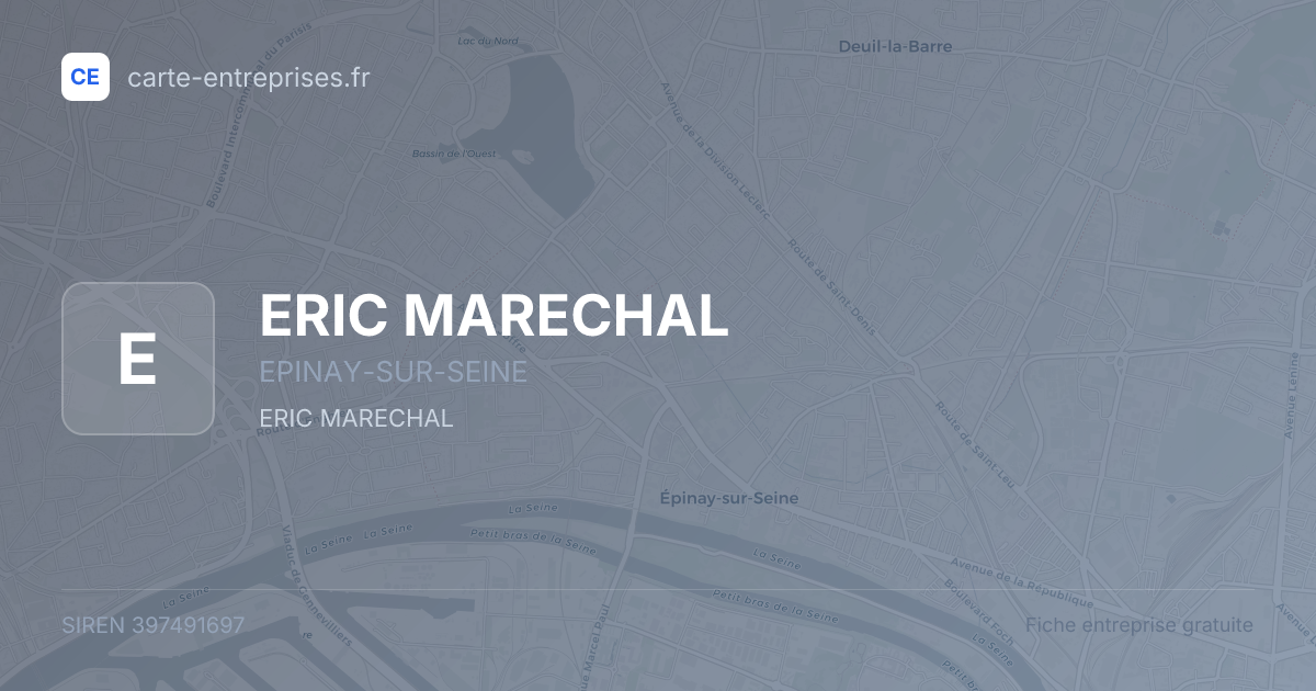 ERIC MARECHAL — 397491697 — fiche entreprise