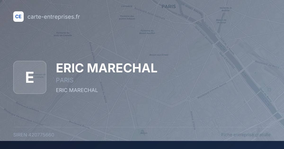 ERIC MARECHAL — 420775660 — fiche entreprise