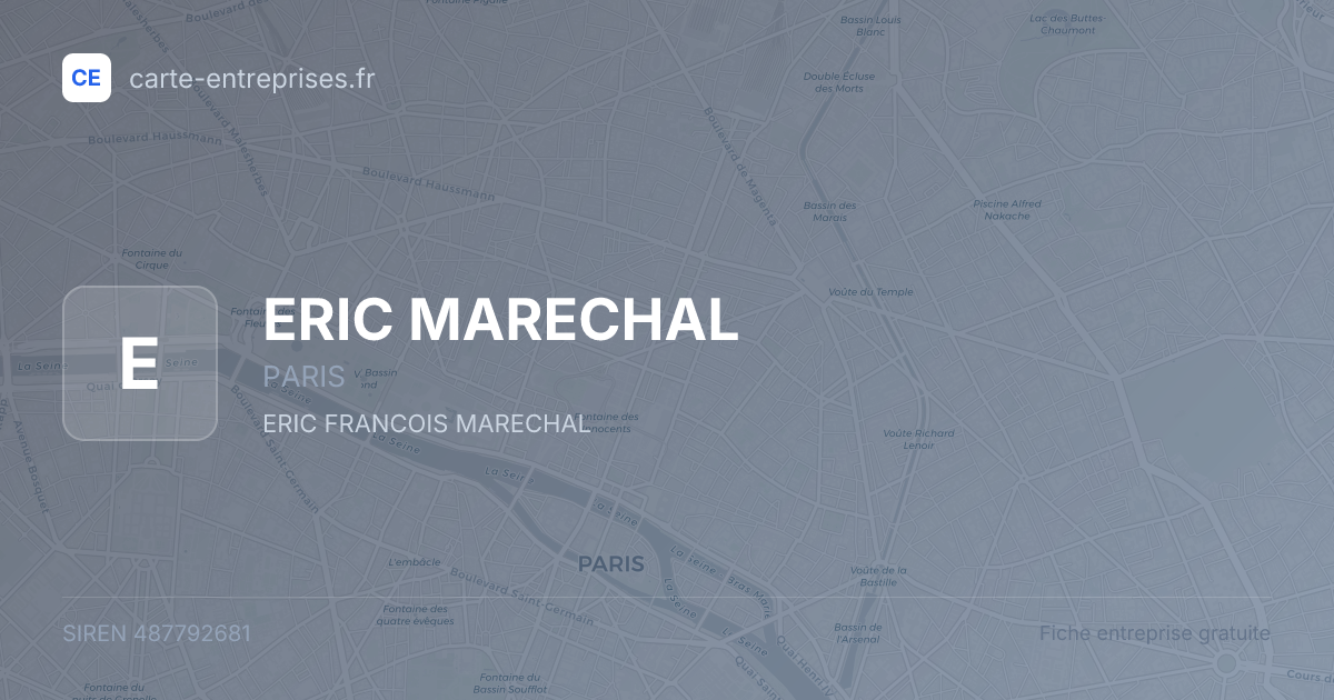 ERIC MARECHAL — 487792681 — fiche entreprise