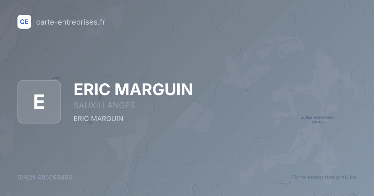ERIC MARGUIN — 485093496 — fiche entreprise