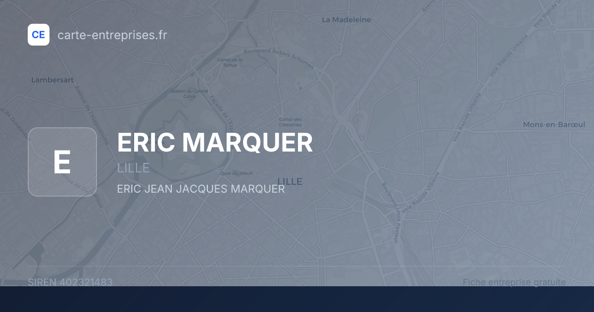 ERIC MARQUER — 402321483 — fiche entreprise