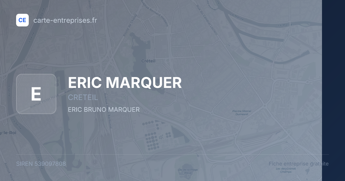 ERIC MARQUER — 539097808 — fiche entreprise