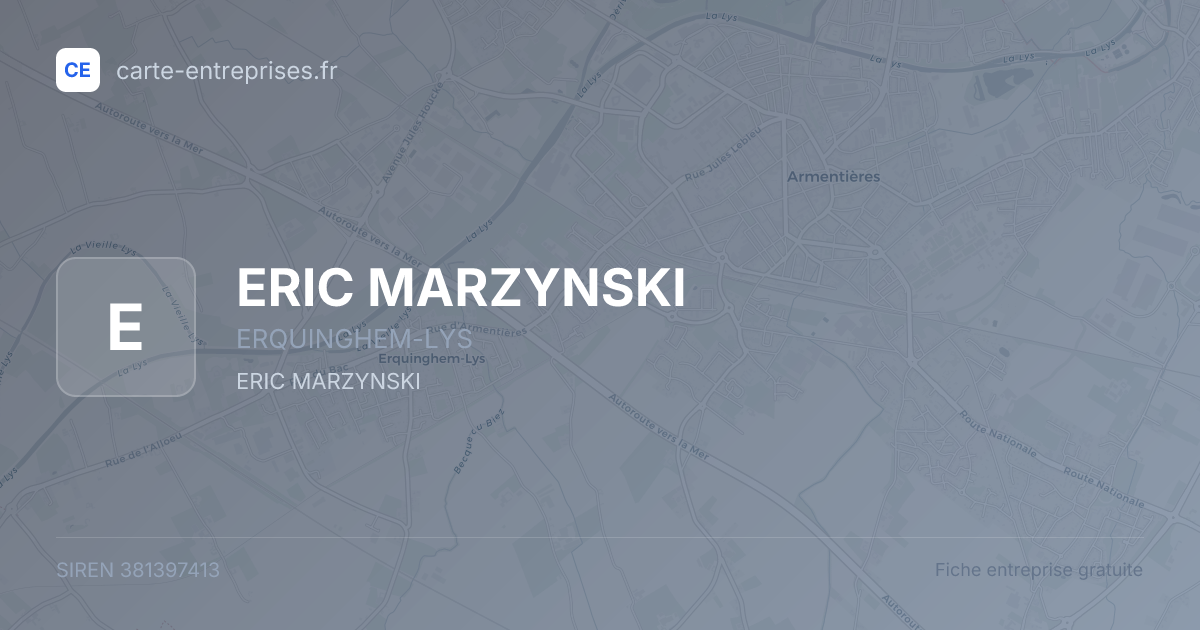 ERIC MARZYNSKI — 381397413 — fiche entreprise