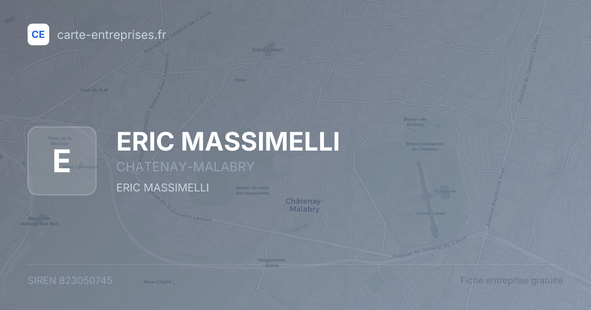 ERIC MASSIMELLI — 823050745 — fiche entreprise