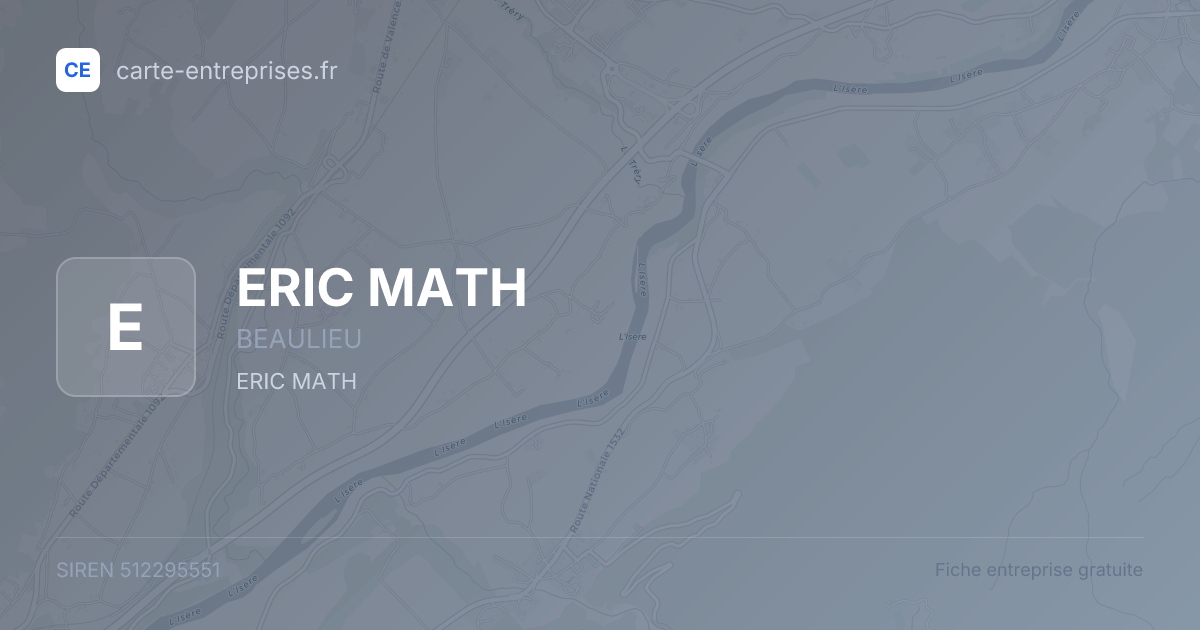 ERIC MATH — 512295551 — fiche entreprise