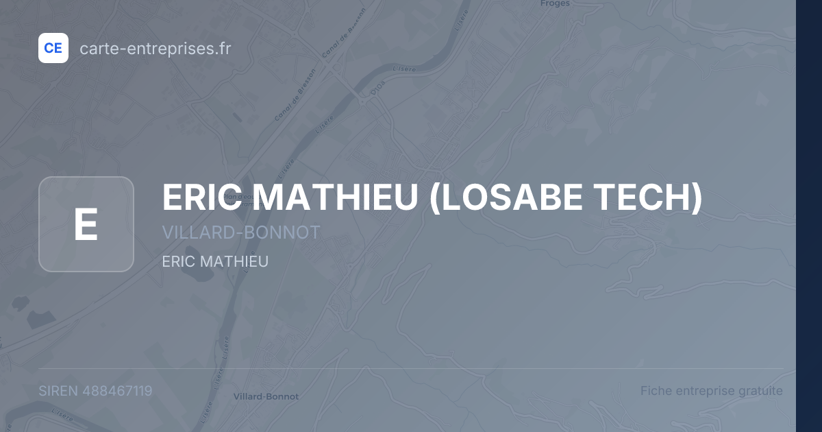 ERIC MATHIEU (LOSABE TECH) — 488467119 — fiche entreprise