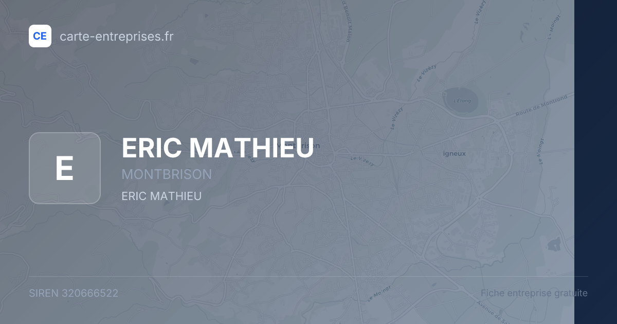 ERIC MATHIEU — 320666522 — fiche entreprise
