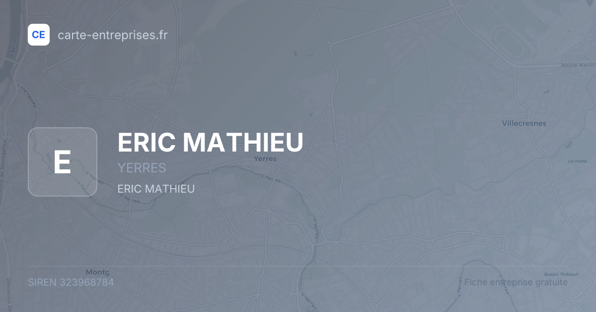 ERIC MATHIEU — 323968784 — fiche entreprise
