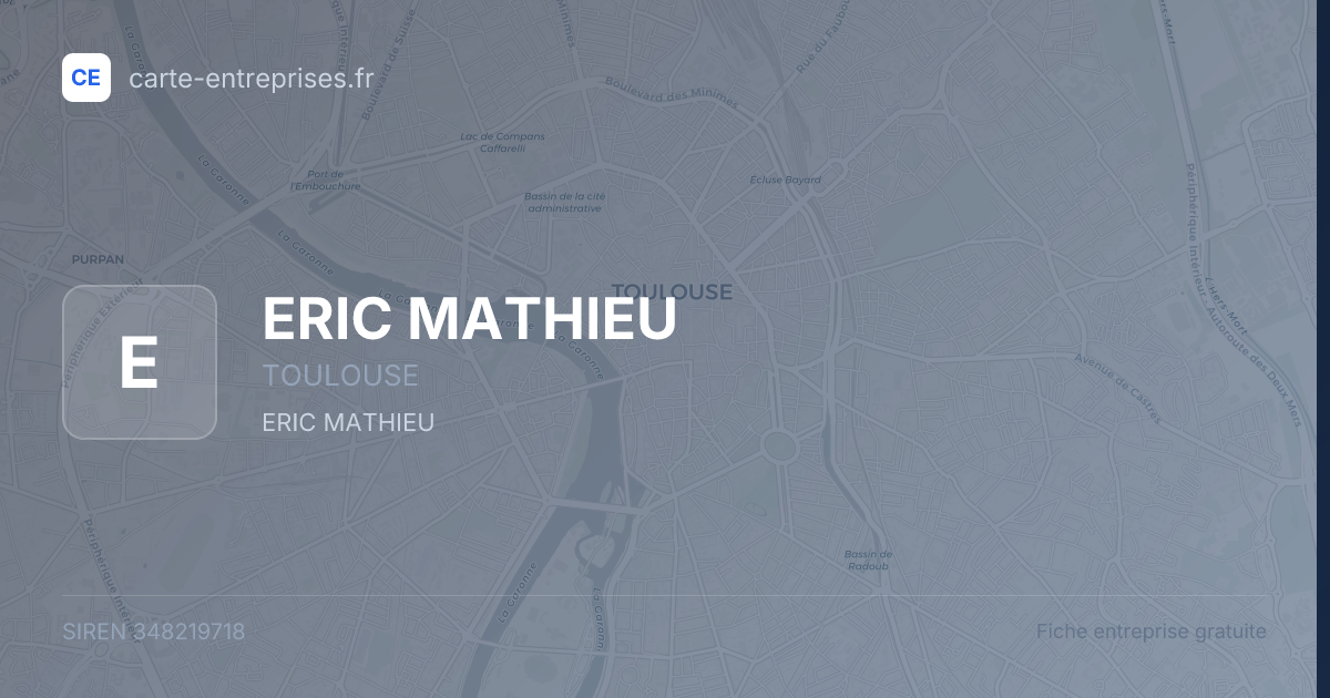 ERIC MATHIEU — 348219718 — fiche entreprise