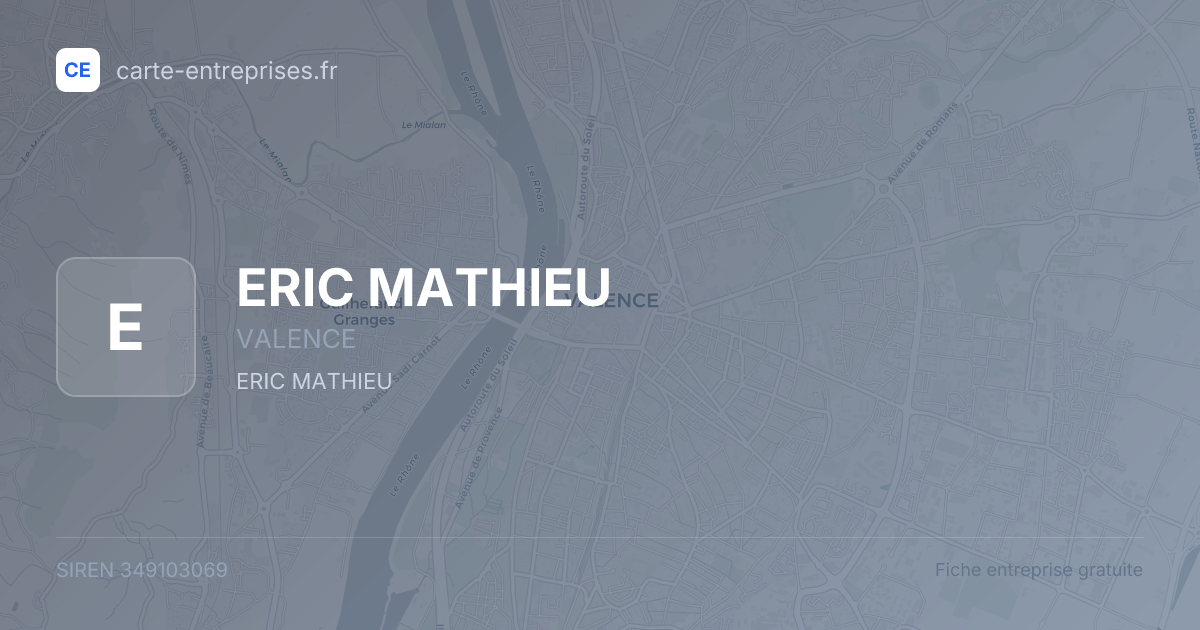 ERIC MATHIEU — 349103069 — fiche entreprise