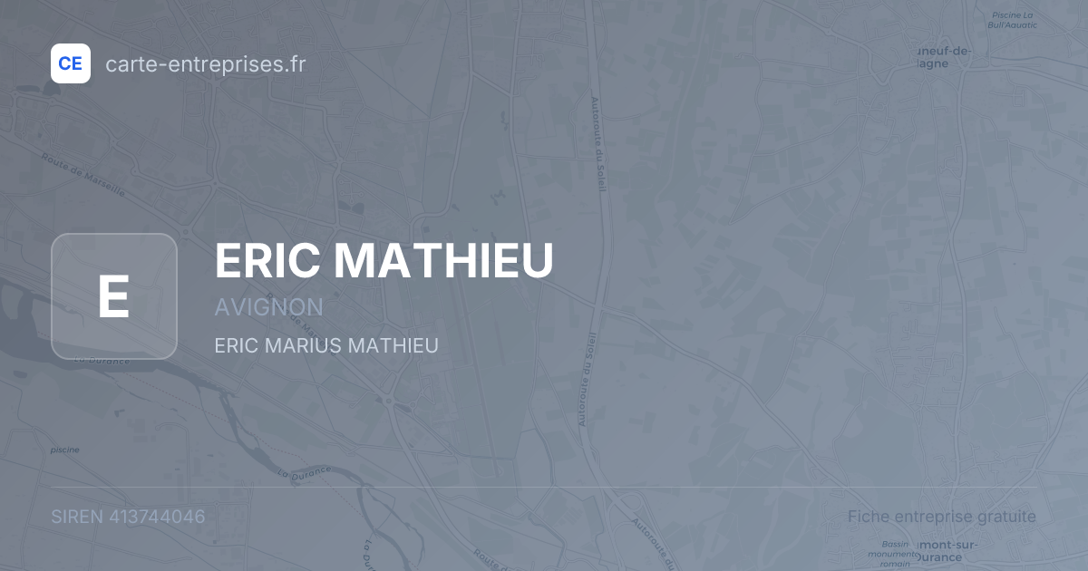 ERIC MATHIEU — 413744046 — fiche entreprise