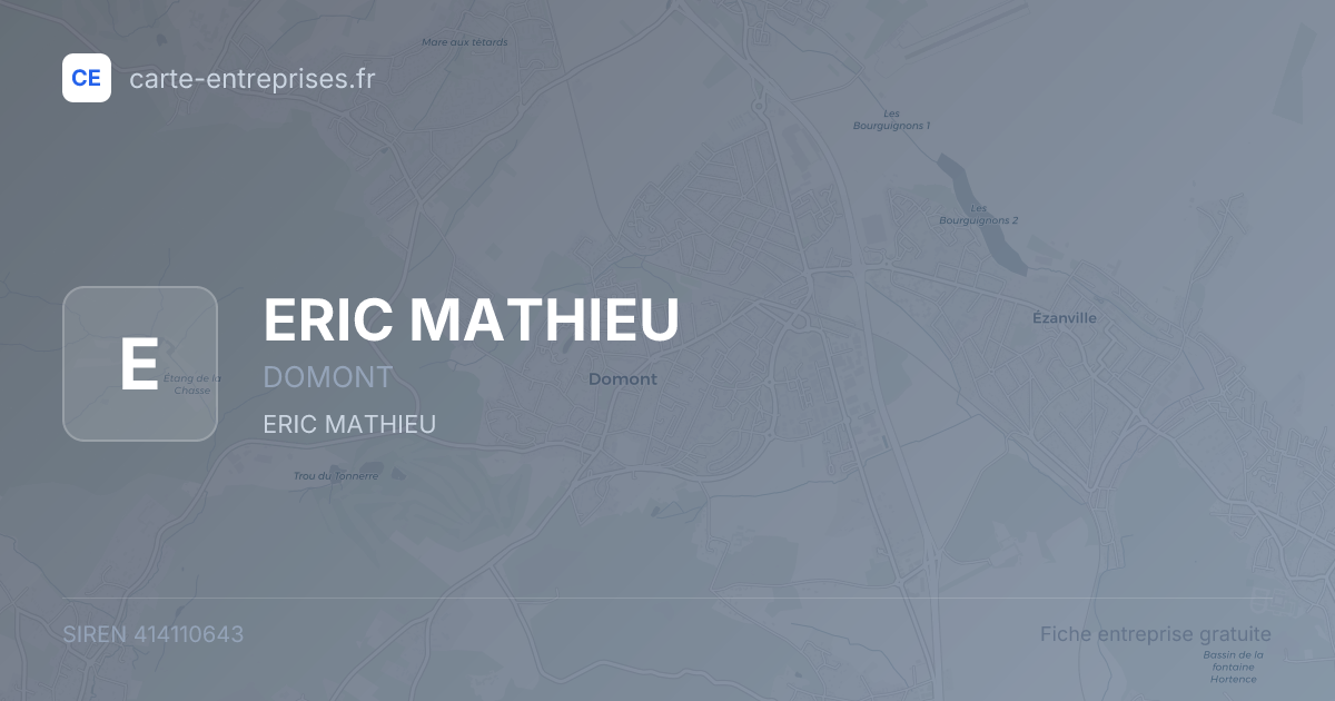 ERIC MATHIEU — 414110643 — fiche entreprise