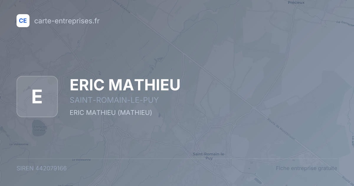ERIC MATHIEU — 442079166 — fiche entreprise