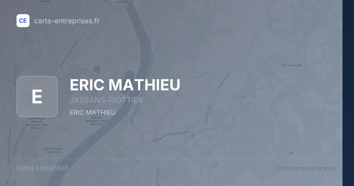 ERIC MATHIEU — 443565635 — fiche entreprise